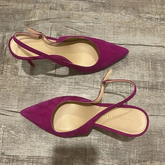 NWOB!! Veronica Beard - Lisa Sling - Purple Pointed Heel - Size 9.5 - Picture 2 of 8